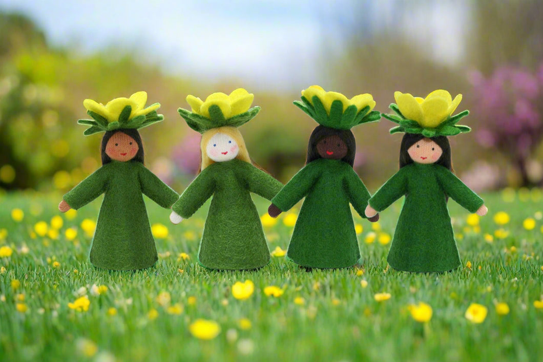 Handmade Buttercup Fairy Doll by Ambrosius – Eco-Friendly Wool Felt Waldorf Toy from Eco Flower Fairies LLC
