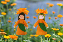 Calendula Fairy Doll – 2.5” Handmade Felt Waldorf Decoration by Ambrosius