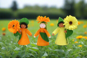 Handmade Calendula Fairy Doll by Ambrosius – Eco-Friendly Wool Felt Waldorf Toy from Eco Flower Fairies LLC