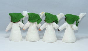Calla Lily Fairy Doll – 3.5” Handmade Felt Waldorf Decoration by Ambrosius