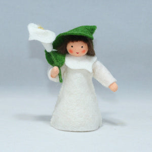 Handmade Calla Lily Fairy Doll by Ambrosius – Eco-Friendly Wool Felt Waldorf Toy from Eco Flower Fairies LLC