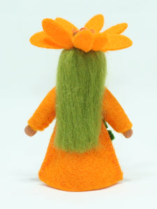 Cape Marigold Fairy Doll – 2.5” & 3” Handmade Felt Waldorf Decorations by Ambrosius