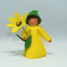 Handmade Cape Marigold Lily Fairy Doll by Ambrosius – Eco-Friendly Wool Felt Waldorf Toy from Eco Flower Fairies LLC