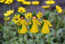 Cape Marigold Fairy Doll – 2.5” & 3” Handmade Felt Waldorf Decorations by Ambrosius