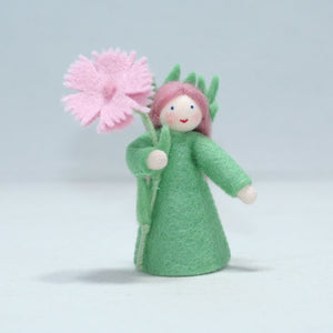 Handmade Carnation Fairy Doll by Ambrosius – Eco-Friendly Wool Felt Waldorf Toy from Eco Flower Fairies LLC