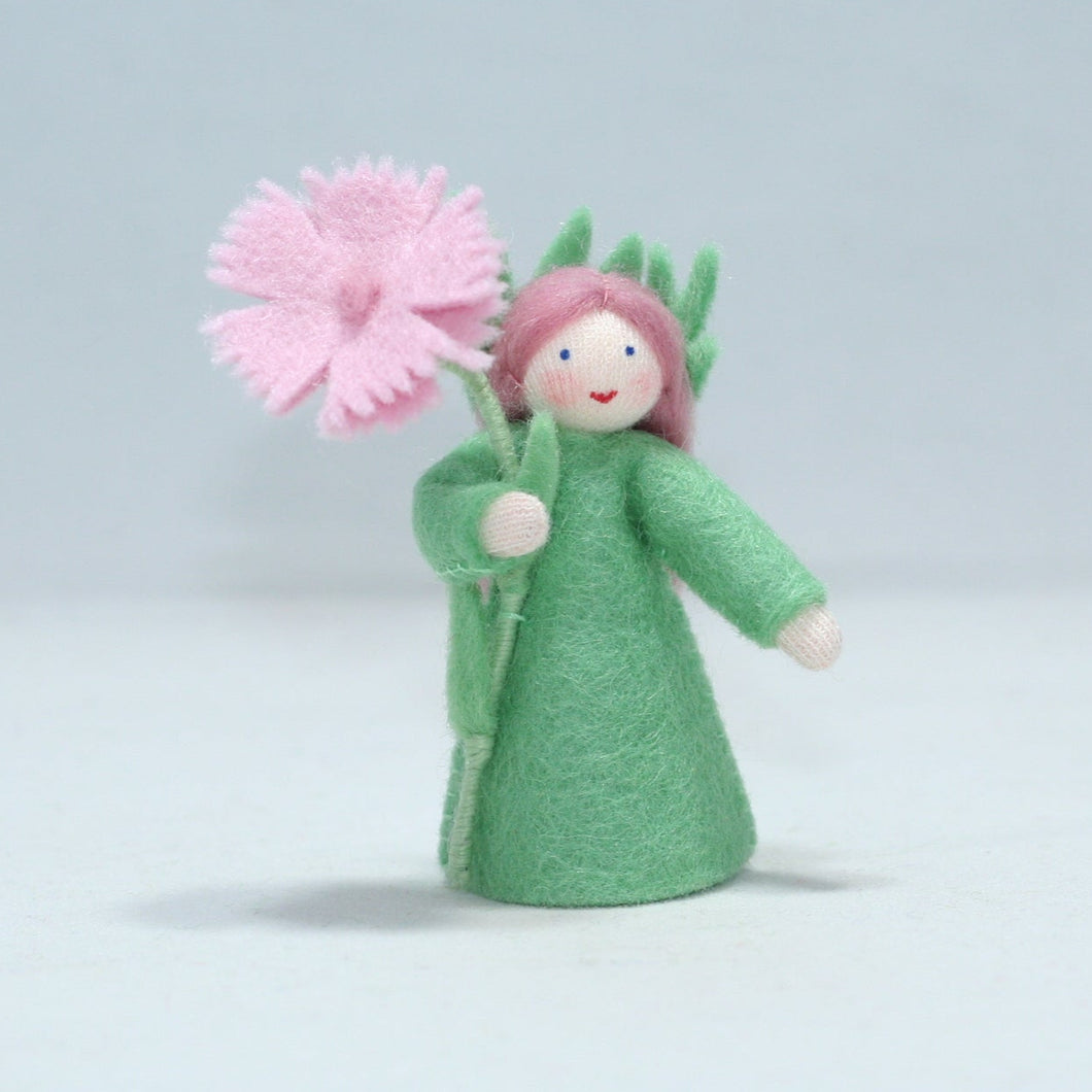 Handmade Carnation Fairy Doll by Ambrosius – Eco-Friendly Wool Felt Waldorf Toy from Eco Flower Fairies LLC