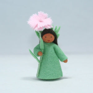 Handmade Carnation Fairy Doll by Ambrosius – Eco-Friendly Wool Felt Waldorf Toy from Eco Flower Fairies LLC