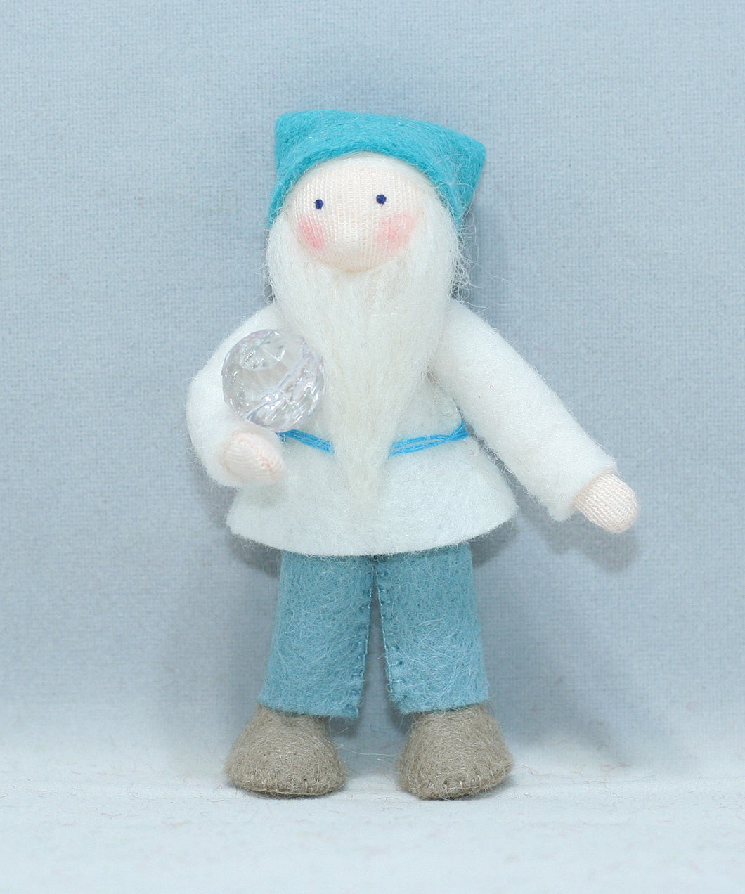 Handmade Cave Gnome Doll by Ambrosius – Eco-Friendly Wool Felt Waldorf Toy from Eco Flower Fairies LLC