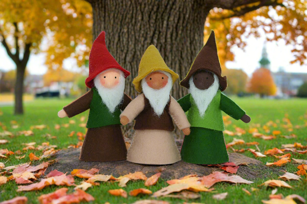 Handmade Forest Gnome Guardian Doll by Ambrosius – Eco-Friendly Wool Felt Waldorf Toy from Eco Flower Fairies LLC