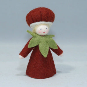 Handmade Chestnut Fairy Doll by Ambrosius – Eco-Friendly Wool Felt Waldorf Toy from Eco Flower Fairies LLC