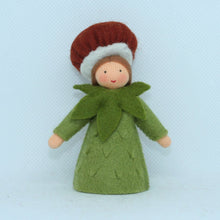 Handmade Chestnut Fairy Doll by Ambrosius – Eco-Friendly Wool Felt Waldorf Toy from Eco Flower Fairies LLC