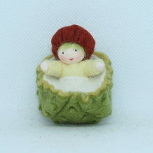Handmade Chestnut Baby Doll by Ambrosius – Eco-Friendly Wool Felt Waldorf Toy from Eco Flower Fairies LLC