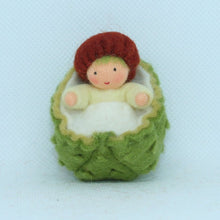 Handmade Chestnut Baby Doll by Ambrosius – Eco-Friendly Wool Felt Waldorf Toy from Eco Flower Fairies LLC