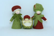 Handmade Chestnut Fairy Doll Set by Ambrosius – Eco-Friendly Wool Felt Waldorf Toy from Eco Flower Fairies LLC