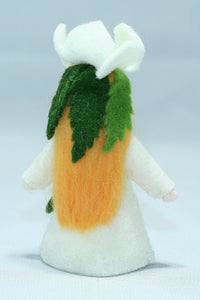 Christmas Rose Fairy Doll – 2.5” Handmade Felt Waldorf Decoration by Ambrosius