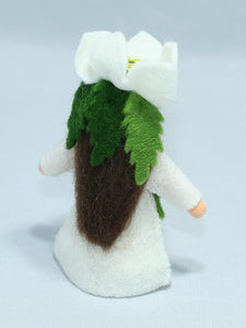 Christmas Rose Fairy Doll – 2.5” Handmade Felt Waldorf Decoration by Ambrosius