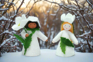 Handmade Christmas Rose Fairy Doll by Ambrosius – Eco-Friendly Wool Felt Waldorf Toy from Eco Flower Fairies LLC