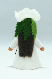 Christmas Rose Fairy Doll – 2.5” Handmade Felt Waldorf Decoration by Ambrosius