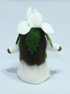 Christmas Rose Fairy Doll – 2.5” Handmade Felt Waldorf Decoration by Ambrosius