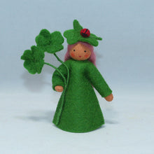 Handmade Clover Fairy Doll by Ambrosius – Eco-Friendly Wool Felt Waldorf Toy from Eco Flower Fairies LLC