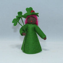 Handmade Clover Fairy Doll by Ambrosius – Eco-Friendly Wool Felt Waldorf Toy from Eco Flower Fairies LLC