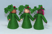 Clover Fairy Doll – 2.5” & 3" Handmade Felt Waldorf Decorations by Ambrosius