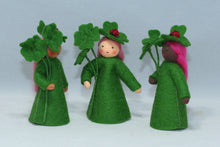 Clover Fairy Doll – 2.5” & 3" Handmade Felt Waldorf Decorations by Ambrosius