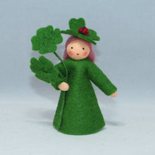 Handmade Clover Fairy Doll by Ambrosius – Eco-Friendly Wool Felt Waldorf Toy from Eco Flower Fairies LLC