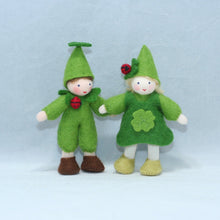 Handmade Clover Pixie Doll by Ambrosius – Eco-Friendly Wool Felt Waldorf Toy from Eco Flower Fairies LLC