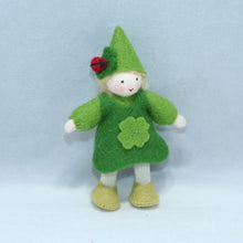 Handmade Clover Pixie Doll by Ambrosius – Eco-Friendly Wool Felt Waldorf Toy from Eco Flower Fairies LLC