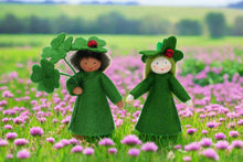 Clover Fairy Doll – 2.5” & 3" Handmade Felt Waldorf Decorations by Ambrosius