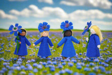 Handmade Cornflower Fairy Doll by Ambrosius – Eco-Friendly Wool Felt Waldorf Toy from Eco Flower Fairies LLC