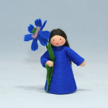 Handmade Cornflower Fairy Doll by Ambrosius – Eco-Friendly Wool Felt Waldorf Toy from Eco Flower Fairies LLC