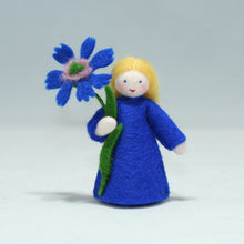Handmade Cornflower Fairy Doll by Ambrosius – Eco-Friendly Wool Felt Waldorf Toy from Eco Flower Fairies LLC