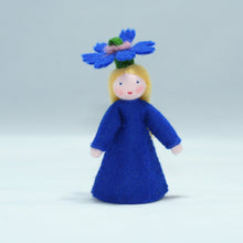 Handmade Cornflower Fairy Doll by Ambrosius – Eco-Friendly Wool Felt Waldorf Toy from Eco Flower Fairies LLC