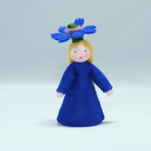 Handmade Cornflower Fairy Doll by Ambrosius – Eco-Friendly Wool Felt Waldorf Toy from Eco Flower Fairies LLC