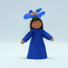 Handmade Cornflower Fairy Doll by Ambrosius – Eco-Friendly Wool Felt Waldorf Toy from Eco Flower Fairies LLC