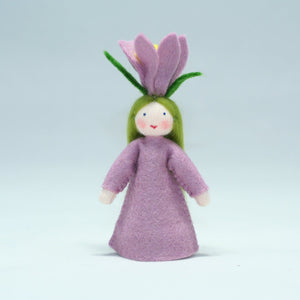Handmade Crocus Fairy Doll by Ambrosius – Eco-Friendly Wool Felt Waldorf Toy from Eco Flower Fairies LLC