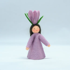 Handmade Crocus Fairy Doll by Ambrosius – Eco-Friendly Wool Felt Waldorf Toy from Eco Flower Fairies LLC