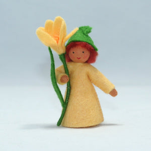 Handmade Crocus Fairy Doll by Ambrosius – Eco-Friendly Wool Felt Waldorf Toy from Eco Flower Fairies LLC