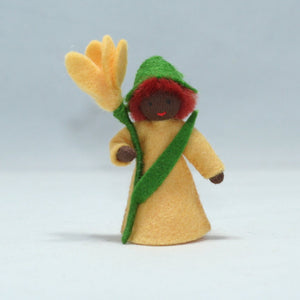 Handmade Crocus Fairy Doll by Ambrosius – Eco-Friendly Wool Felt Waldorf Toy from Eco Flower Fairies LLC
