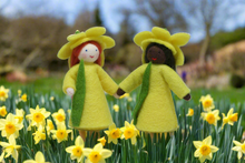Daffodil Fairy Doll – 2.5” & 3" Handmade Felt Waldorf Decorations by Ambrosius