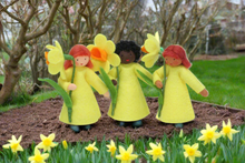 Daffodil Fairy Doll – 2.5” & 3" Handmade Felt Waldorf Decorations by Ambrosius