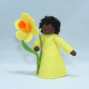 Handmade Daffodil Fairy Doll by Ambrosius – Eco-Friendly Wool Felt Waldorf Toy from Eco Flower Fairies LLC