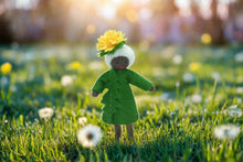 Dandelion Fairy Doll – 2.5” Handmade Felt Waldorf Decoration by Ambrosius