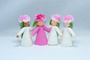 English Daisy Fairy Doll – 3” Handmade Felt Waldorf Decoration by Ambrosius
