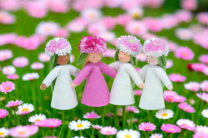 Handmade English Daisy Fairy Doll by Ambrosius – Eco-Friendly Wool Felt Waldorf Toy from Eco Flower Fairies LLC
