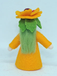 Firewheel Fairy Doll – 2.5” Handmade Felt Waldorf Decoration by Ambrosius