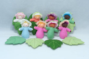 Flower Baby Doll – 2” Handmade Felt Waldorf Decoration by Ambrosius