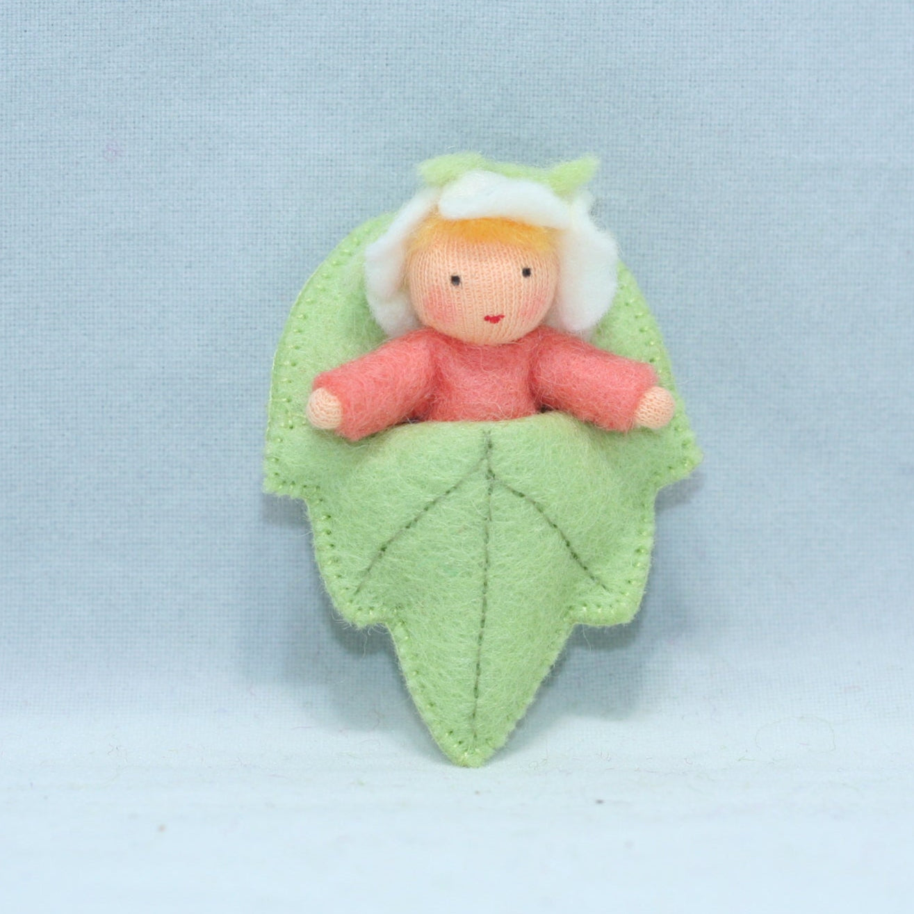 Flower Baby Doll – 2” Handmade Felt Waldorf Decoration by